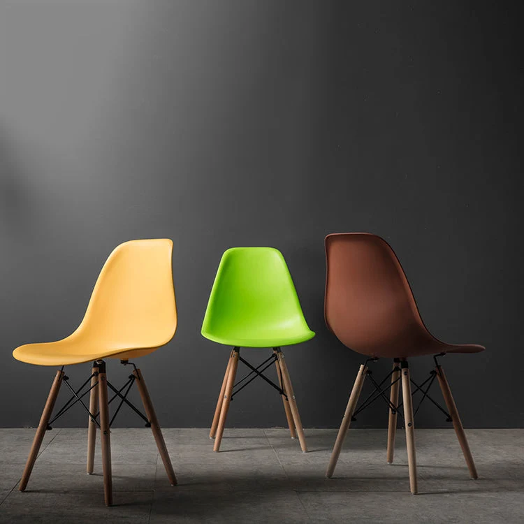 Sedia per sala da pranzo da cucina scandinava legno. Sedia laterale con schienale aperto Clearhalo