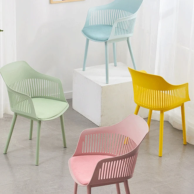 Sedia plastica Poltrona da pranzo per cucina stile scandinavo Clearhalo