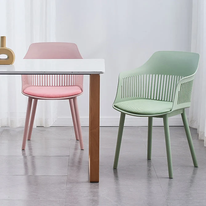 Sedia plastica Poltrona da pranzo per cucina stile scandinavo Clearhalo