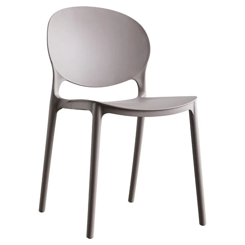 Sedia plastica stile europeo glam, cucina, sala da pranzo, sedie laterali con schienale aperto Clearhalo