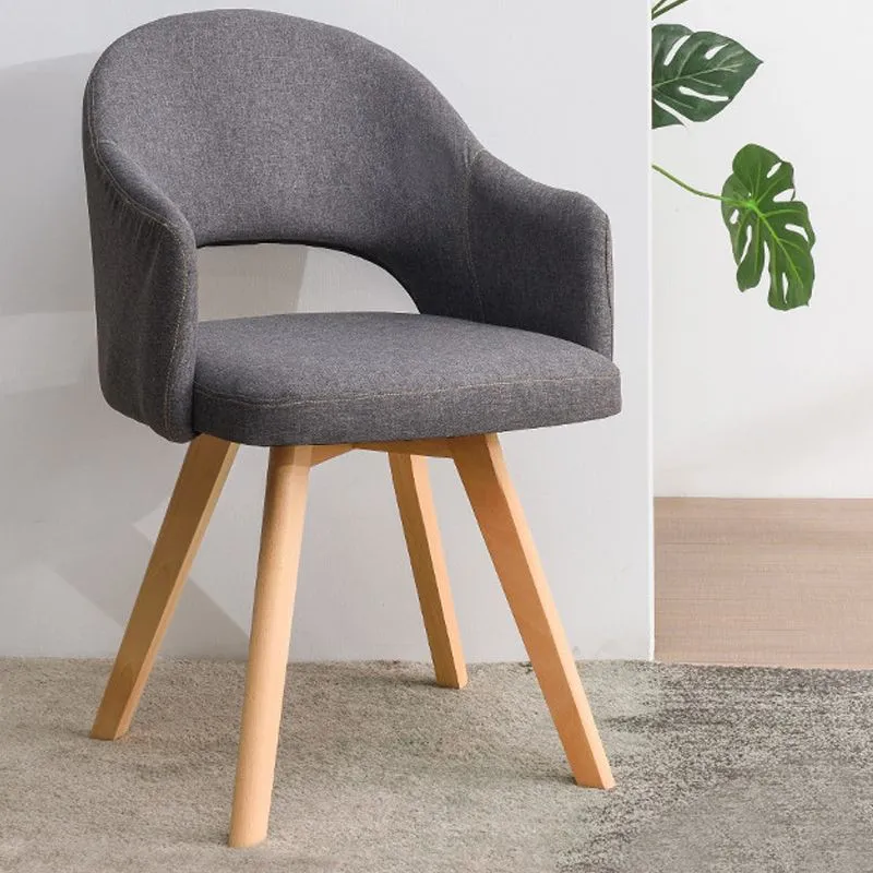 Sedia da pranzo aperta moderna con braccioli imbottiti per sala studio con finitura opaca Clearhalo