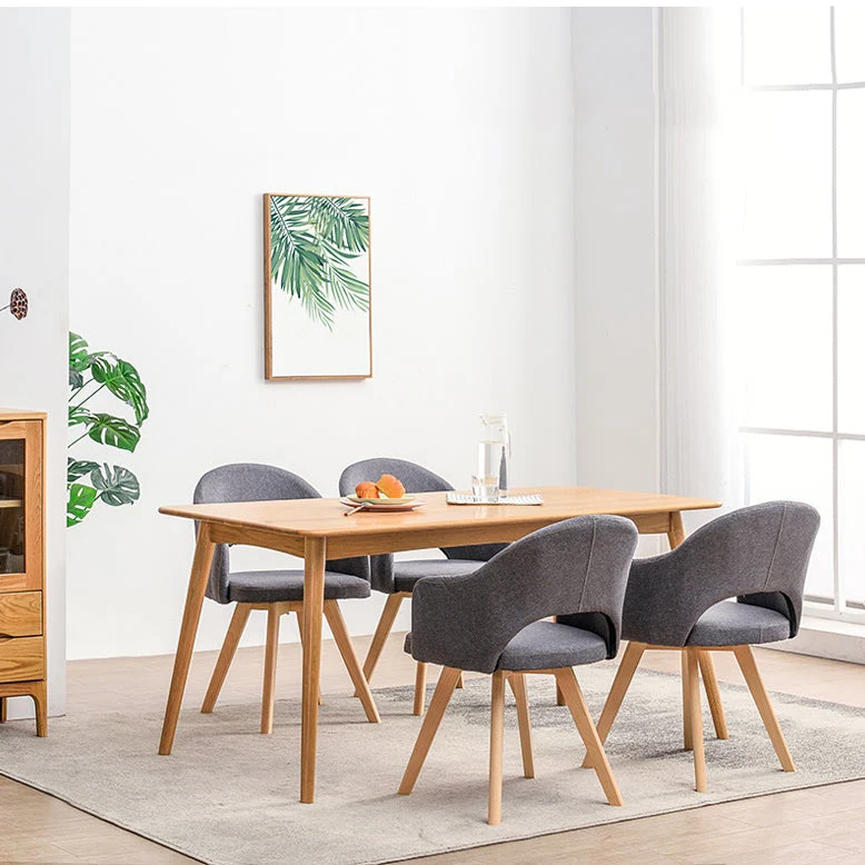 Sedia da pranzo aperta moderna con braccioli imbottiti per sala studio con finitura opaca Clearhalo