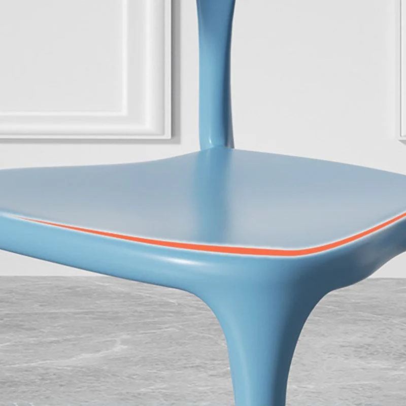 Sedia da pranzo aperta moderna con braccioli per la casa plastica con finitura opaca Clearhalo