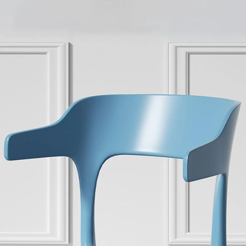 Sedia da pranzo aperta moderna con braccioli per la casa plastica con finitura opaca Clearhalo
