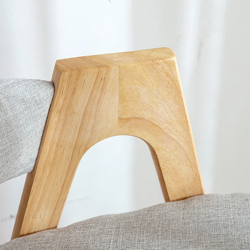 Sedia da pranzo aperta scandinava Milk Tea Shop con braccioli imbottiti con finitura opaca Clearhalo
