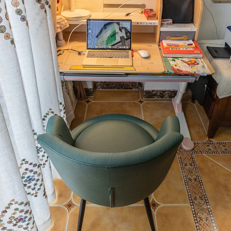 Sedia da pranzo con bracciolo imbottito con sedia laterale singola imbottita stile moderno Clearhalo