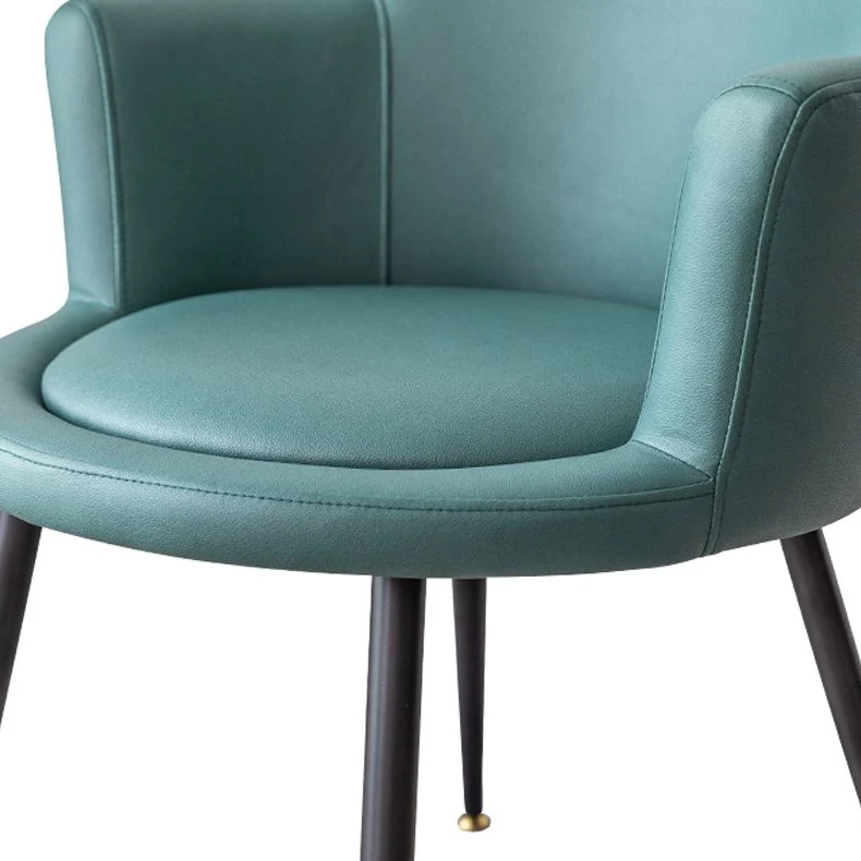 Sedia da pranzo con bracciolo imbottito con sedia laterale singola imbottita stile moderno Clearhalo