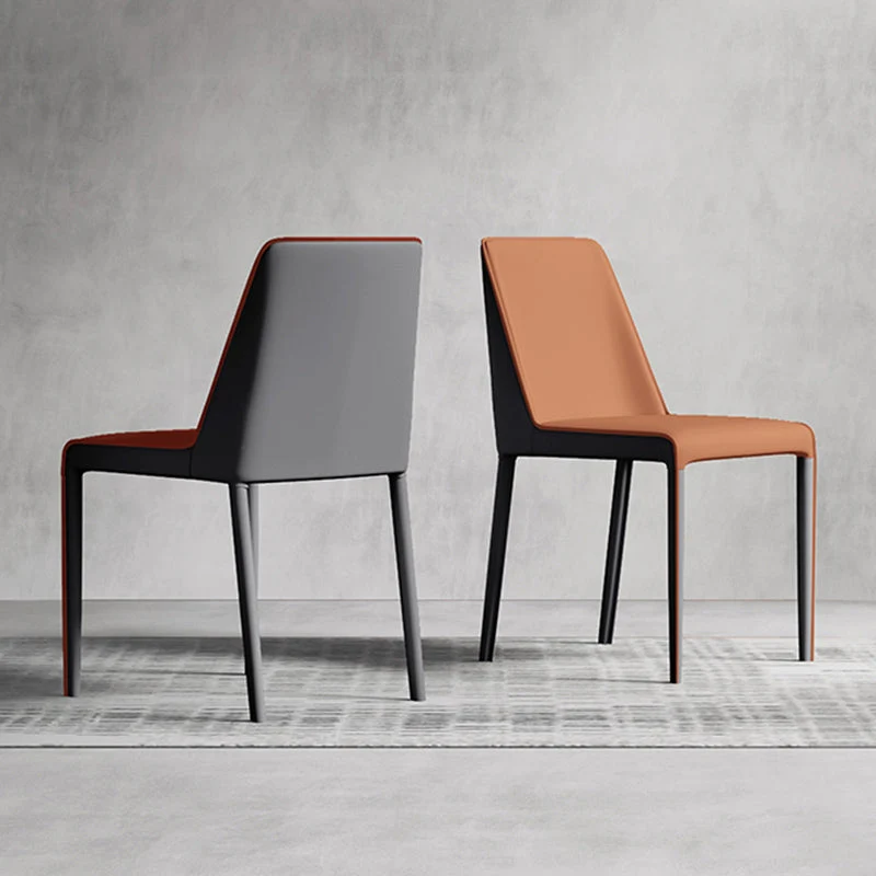 Sedia da pranzo con finitura opaca per sedia laterale imbottita per la casa contemporanea Clearhalo