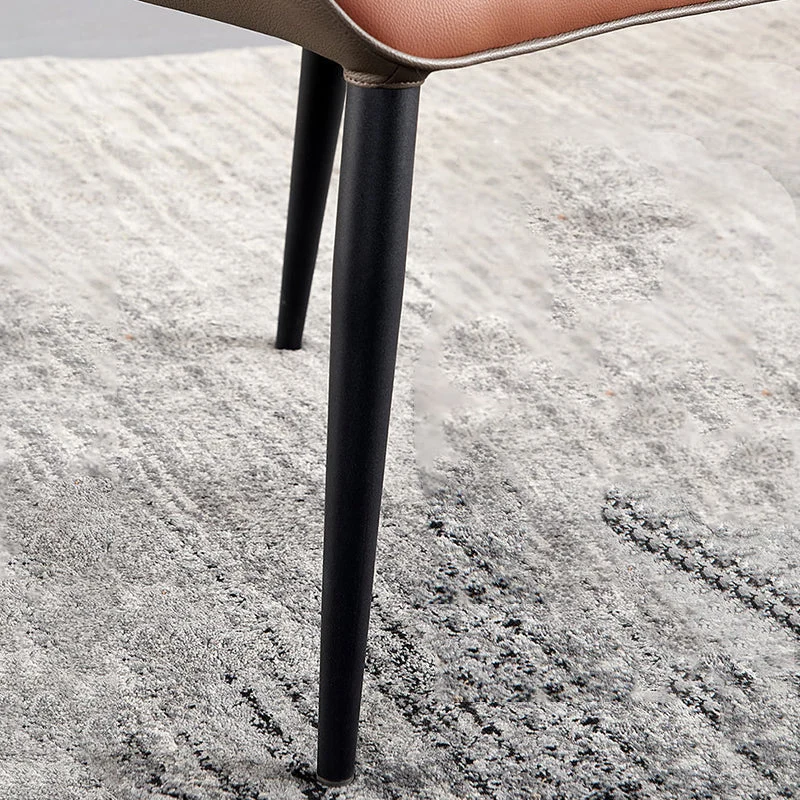 Sedia da pranzo con schienale alto pelle con finitura opaca per ristorante contemporaneo Clearhalo