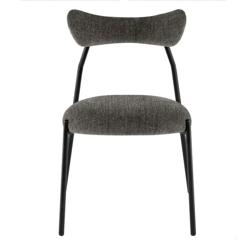 Sedia da pranzo con schienale aperto per ristorante velluto stile designer Clearhalo