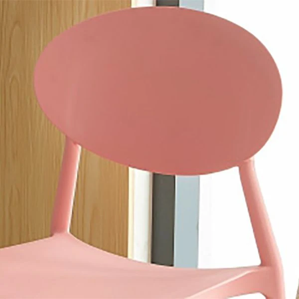 Sedia da pranzo con schienale aperto plastica con sedia senza braccioli stile contemporaneo per ristorante Clearhalo