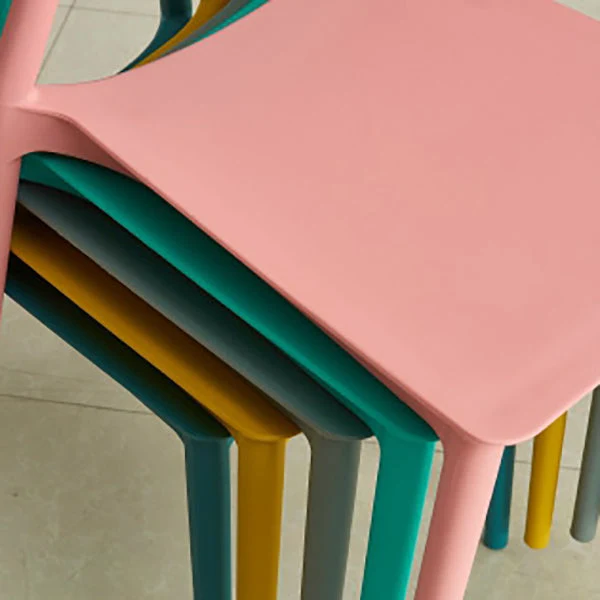 Sedia da pranzo con schienale aperto plastica con sedia senza braccioli stile contemporaneo per ristorante Clearhalo