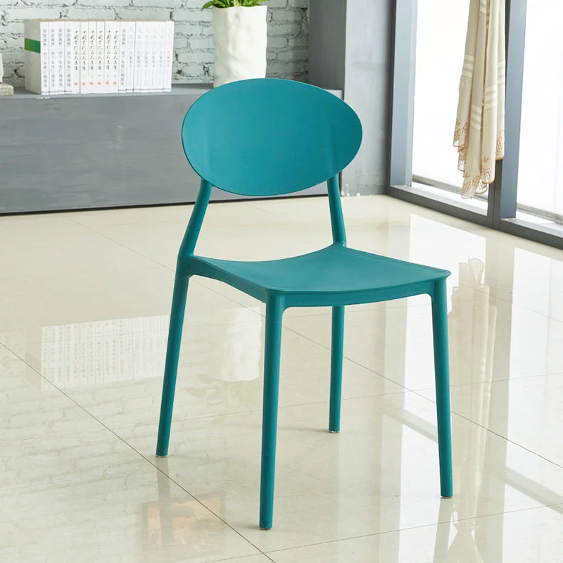 Sedia da pranzo con schienale aperto plastica con sedia senza braccioli stile contemporaneo per ristorante Clearhalo
