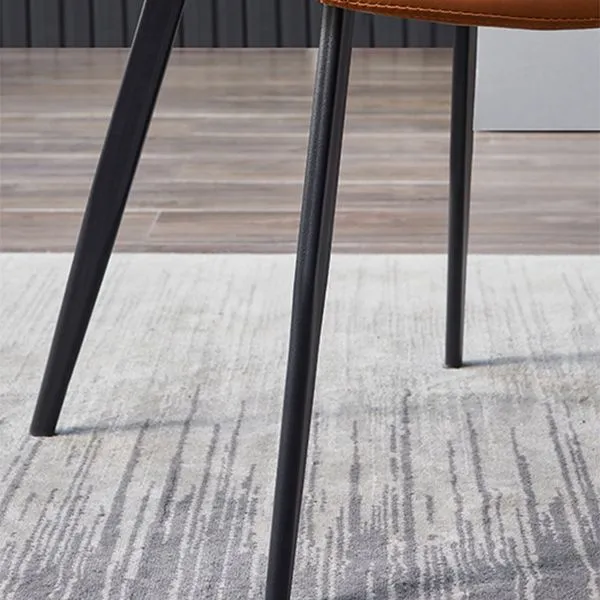 Sedia da pranzo con schienale massiccio e sedia laterale pelle da ristorante contemporaneo Clearhalo
