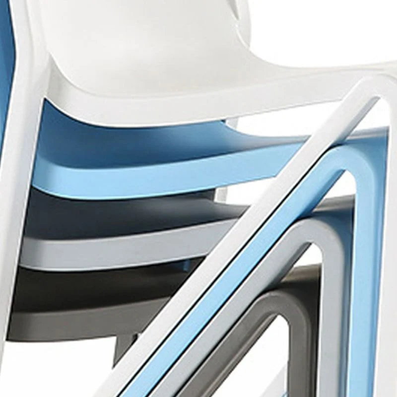 Sedia da pranzo con schienale plastica solida senza braccioli stile contemporaneo per ristorante Clearhalo