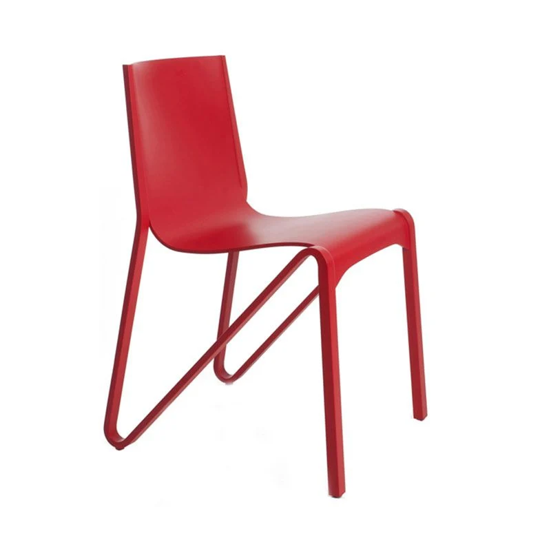 Sedia da pranzo con schienale plastica solida senza braccioli stile contemporaneo per ristorante Clearhalo