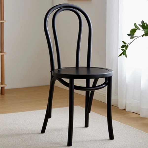 Sedia da pranzo con schienale Windsor legno massello stile glamour per la casa Clearhalo