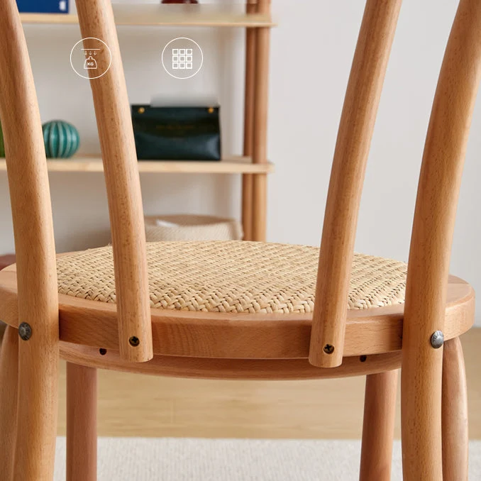 Sedia da pranzo con schienale Windsor legno massello stile glamour per la casa Clearhalo