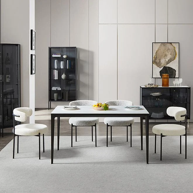 Sedia da pranzo contemporanea con accento Sedia senza braccioli con imbottitura Clearhalo
