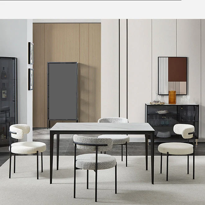 Sedia da pranzo contemporanea con accento Sedia senza braccioli con imbottitura Clearhalo