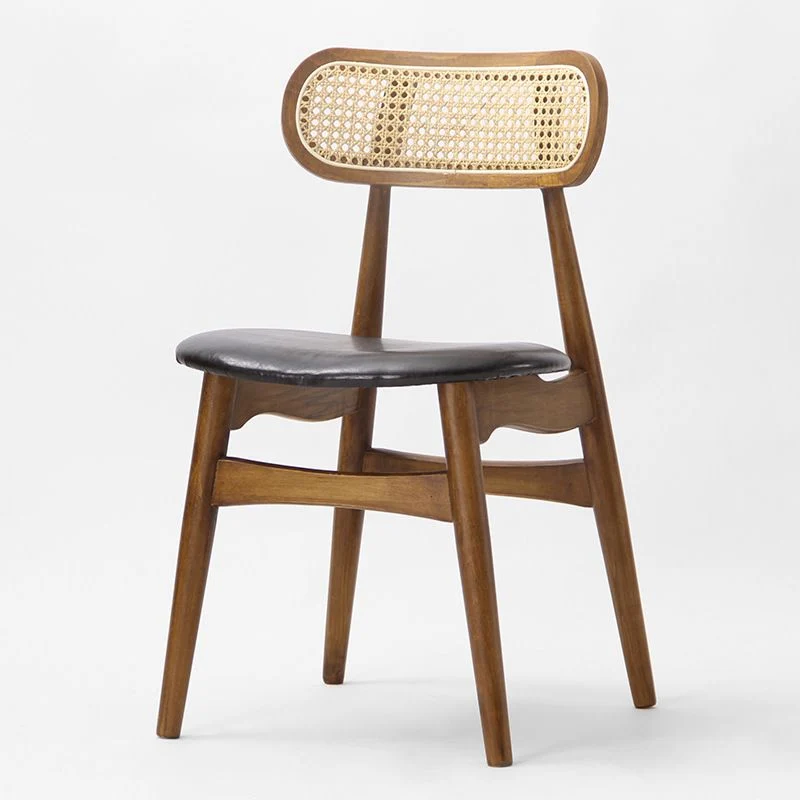Sedia da pranzo contemporanea con schienale aperto Sedia laterale legno massello per interni ed esterni Clearhalo