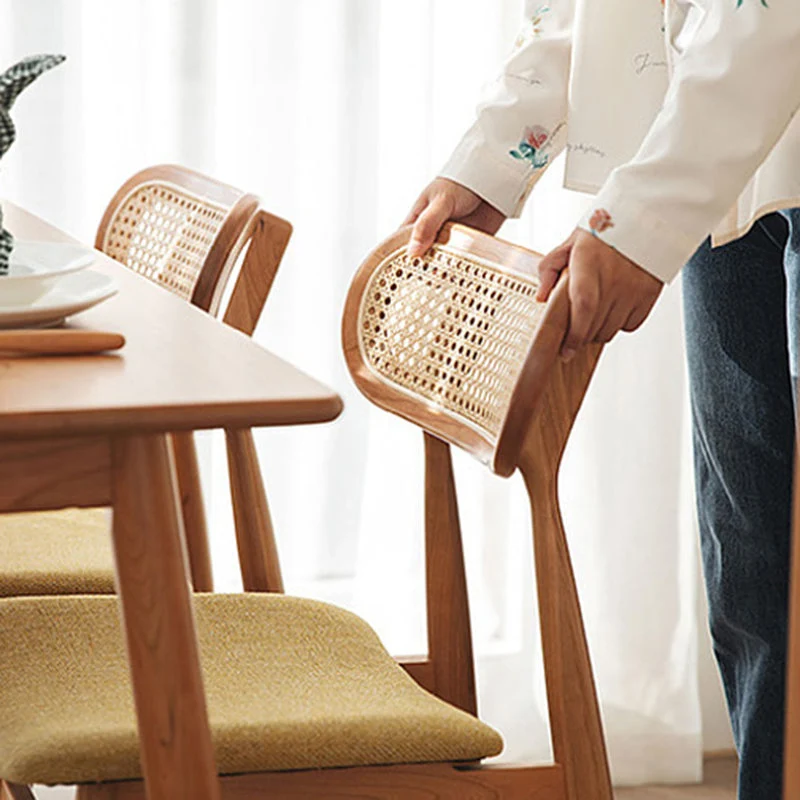 Sedia da pranzo contemporanea con schienale aperto Sedia laterale legno massello per interni ed esterni Clearhalo