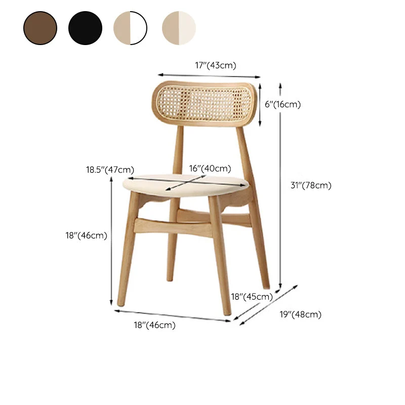 Sedia da pranzo contemporanea con schienale aperto Sedia laterale legno massello per interni ed esterni Clearhalo