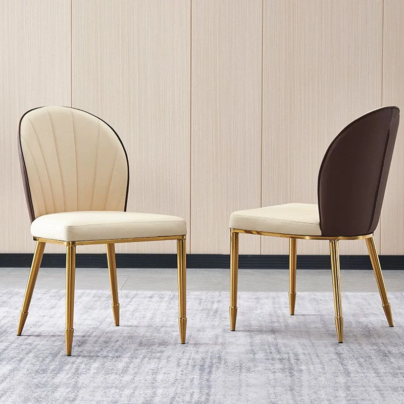 Sedia da pranzo contemporanea ecopelle Parsons Side Chair bianco Clearhalo