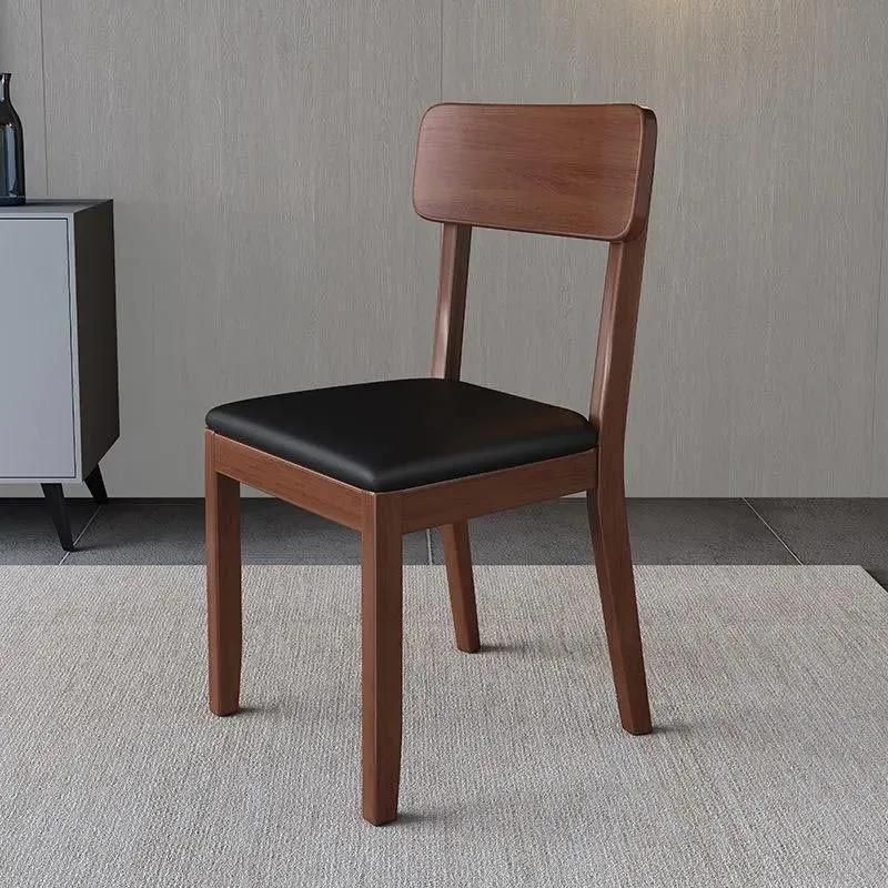 Sedia da pranzo contemporanea legno con schienale aperto, mobili laterali da pranzo con finitura opaca per la casa Clearhalo
