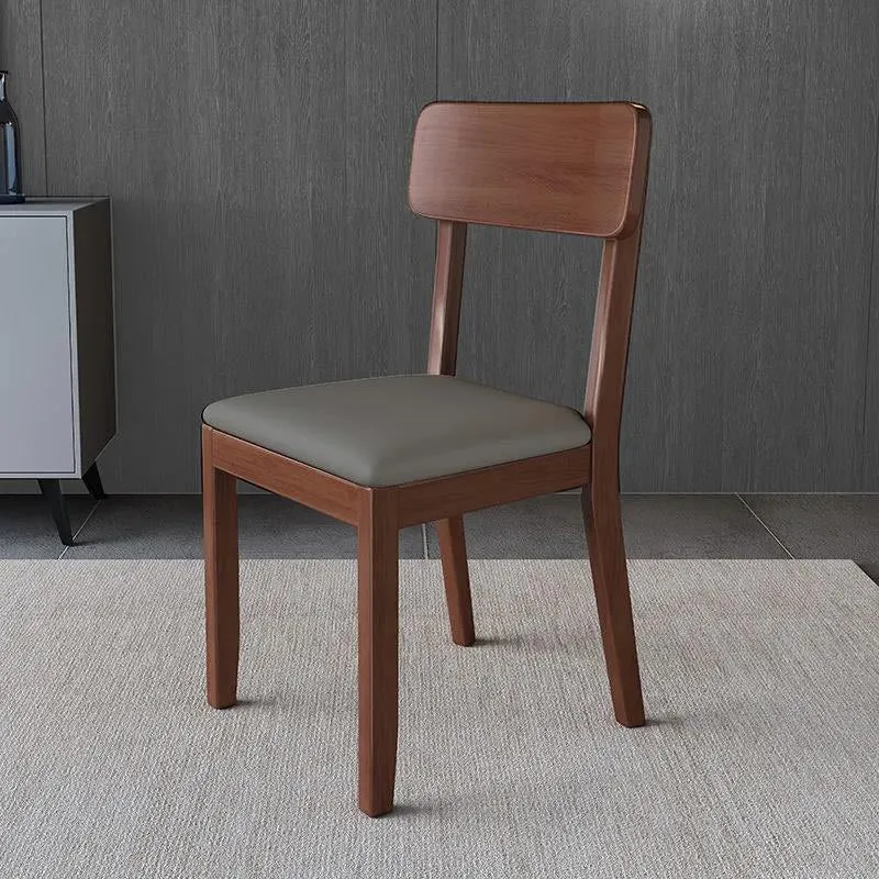 Sedia da pranzo contemporanea legno con schienale aperto, mobili laterali da pranzo con finitura opaca per la casa Clearhalo