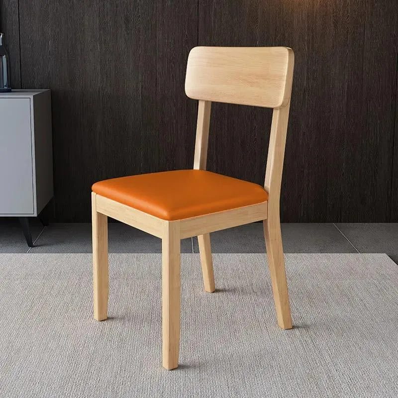 Sedia da pranzo contemporanea legno con schienale aperto, mobili laterali da pranzo con finitura opaca per la casa Clearhalo