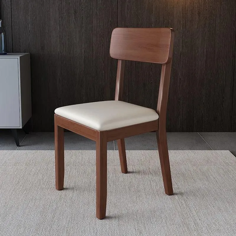 Sedia da pranzo contemporanea legno con schienale aperto, mobili laterali da pranzo con finitura opaca per la casa Clearhalo