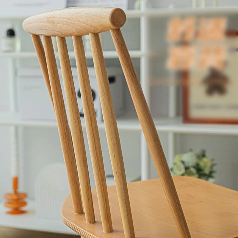 Sedia da pranzo contemporanea legno massello con schienale doghe per cucina Clearhalo