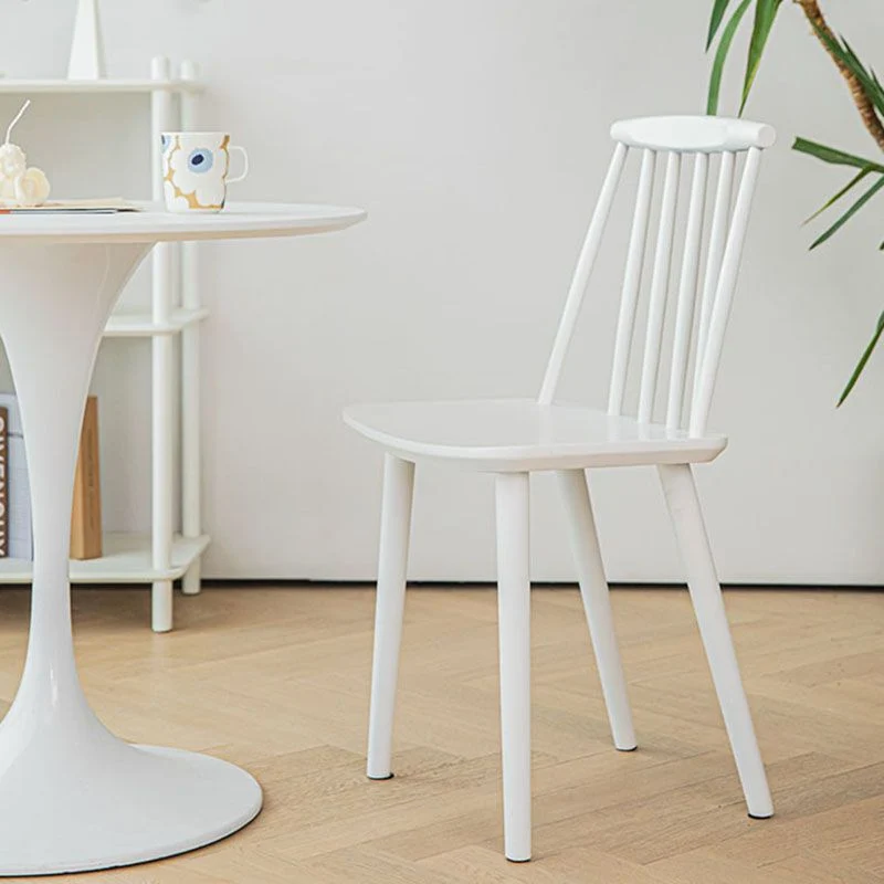 Sedia da pranzo contemporanea legno massello con schienale doghe per cucina Clearhalo