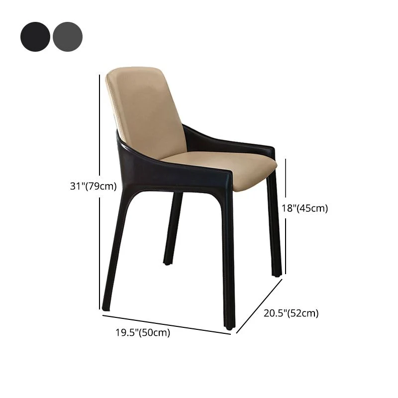 Sedia da pranzo contemporanea metallo Sedia laterale da pranzo imbottita per uso ristorante Clearhalo