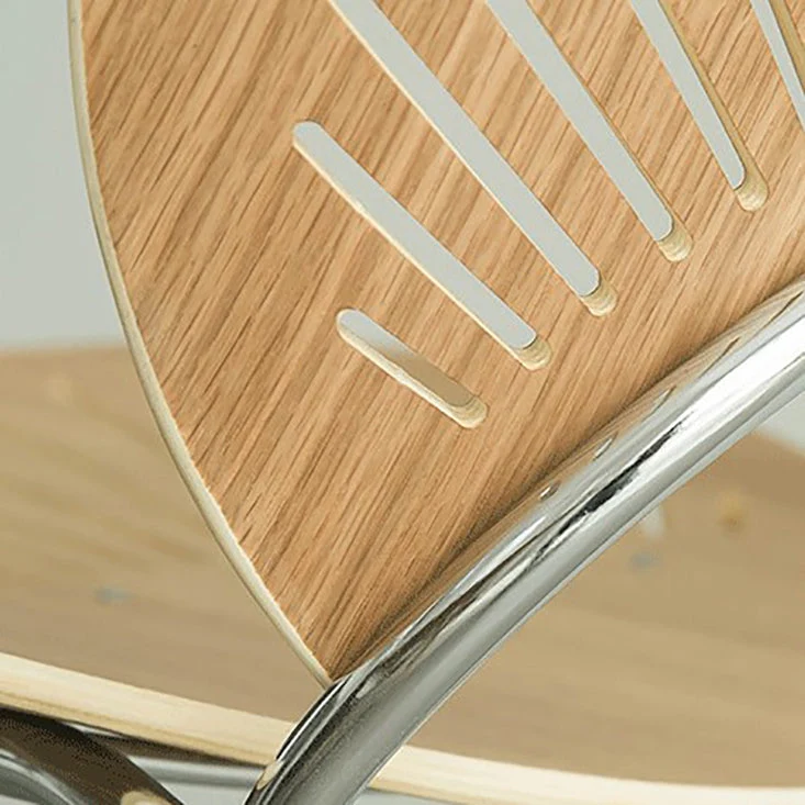 Sedia da pranzo contemporanea metallo Sedia Windsor senza braccioli con schienale laterale per uso domestico Clearhalo