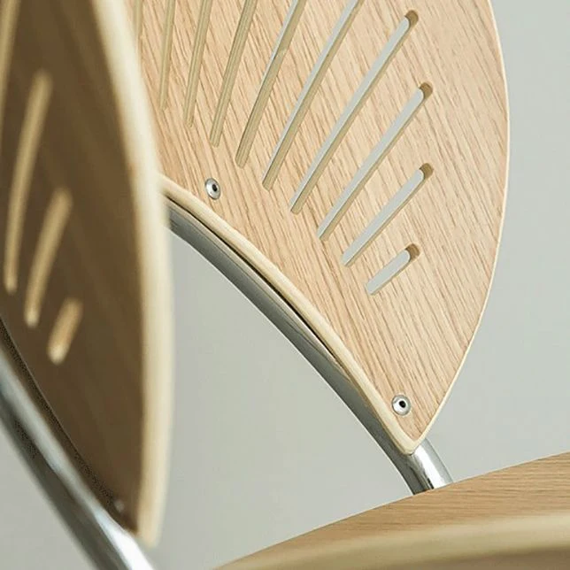 Sedia da pranzo contemporanea metallo Sedia Windsor senza braccioli con schienale laterale per uso domestico Clearhalo