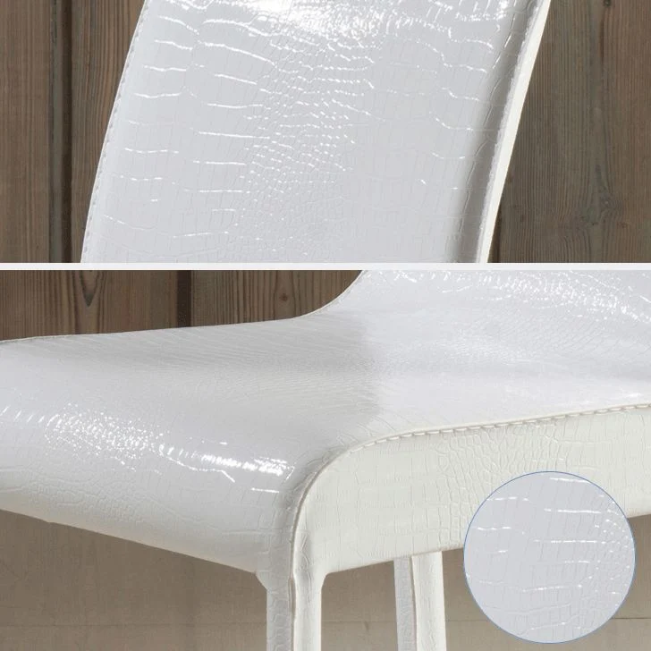 Sedia da pranzo contemporanea pelle per ristorante, con schienale massiccio, (set di 2) Clearhalo