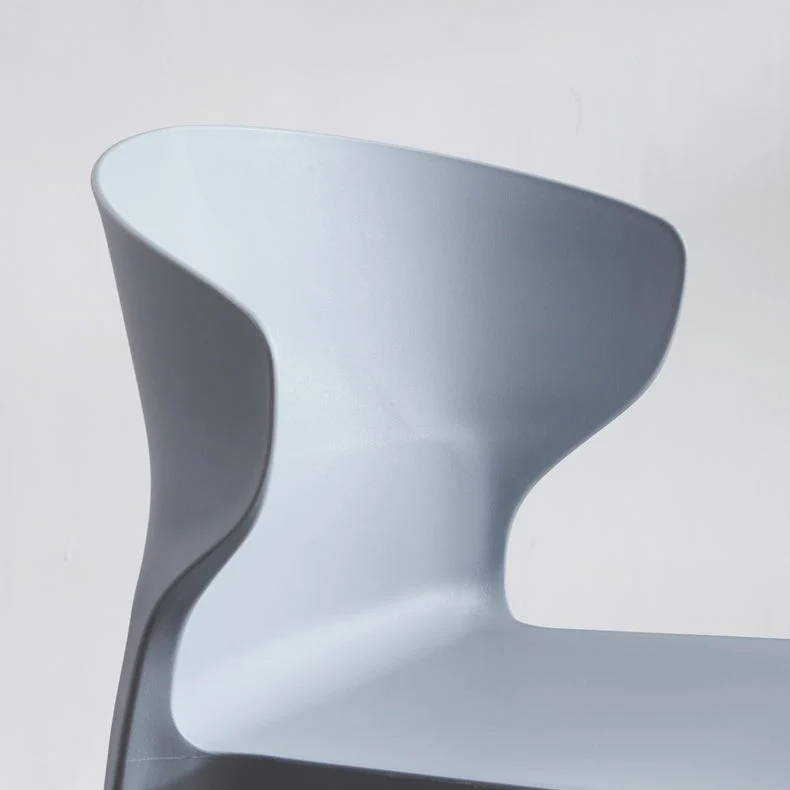 Sedia da pranzo contemporanea plastica Sedia laterale con schienale largo 15,5'' per uso domestico Clearhalo