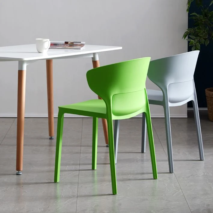 Sedia da pranzo contemporanea plastica Sedia laterale con schienale largo 15,5'' per uso domestico Clearhalo