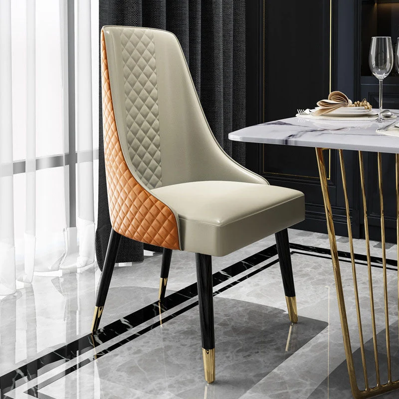 Sedia da pranzo contemporanea Sedia Parsons laterale legno senza braccioli per cucina Clearhalo