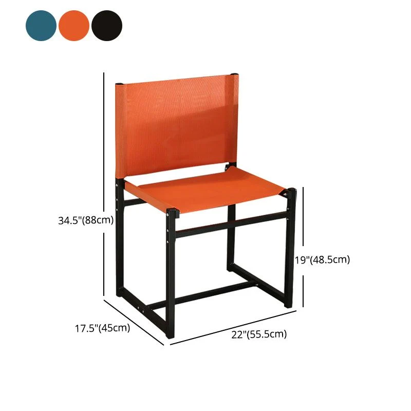 Sedia da pranzo contemporanea Sedia senza braccioli con gambe metallo per cucina Clearhalo