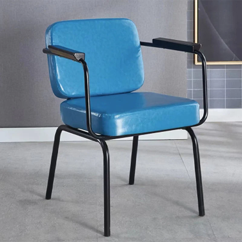 Sedia da pranzo da cucina contemporanea poltrona imbottita con gambe nere Clearhalo