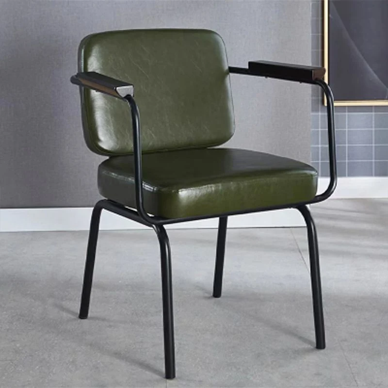 Sedia da pranzo da cucina contemporanea poltrona imbottita con gambe nere Clearhalo