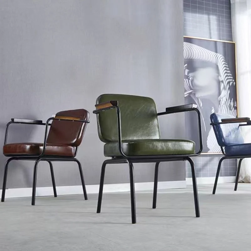 Sedia da pranzo da cucina contemporanea poltrona imbottita con gambe nere Clearhalo