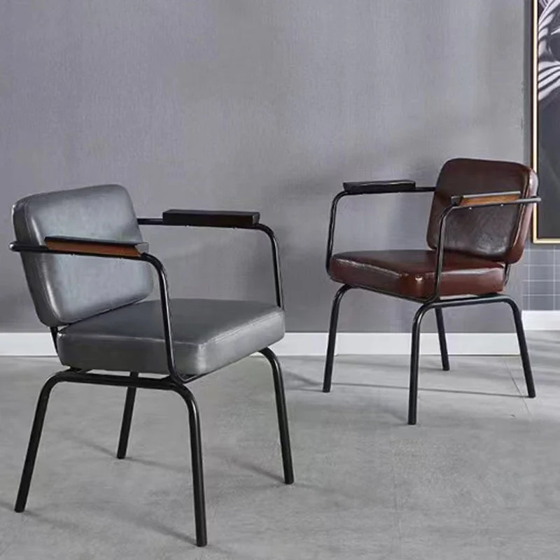Sedia da pranzo da cucina contemporanea poltrona imbottita con gambe nere Clearhalo