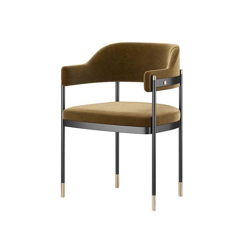 Sedia da pranzo da cucina contemporanea Poltrona imbottita con gambe nere Clearhalo