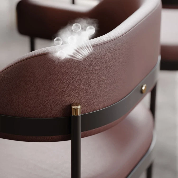 Sedia da pranzo da cucina contemporanea Poltrona imbottita con gambe nere Clearhalo