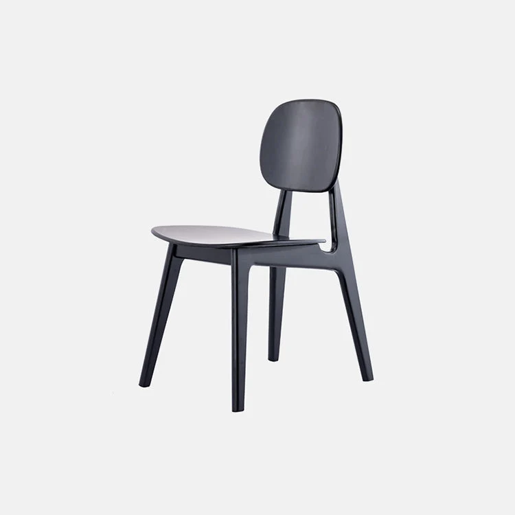 Sedia da pranzo da cucina contemporanea Sedia da pranzo laterale con schienale aperto e gambe legno Clearhalo