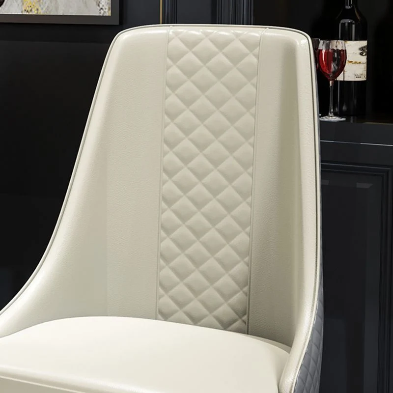 Sedia da pranzo da cucina ecopelle Sedia da pranzo imbottita glamour con gambe legno Clearhalo